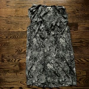 Joie dress with ruffle detail, 100% silk, Size Small